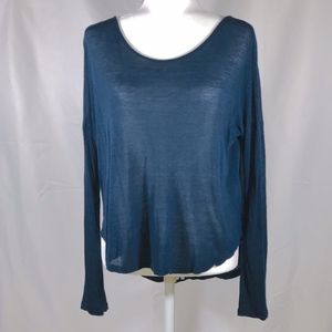 Teal Navy Light Weight Long Sleeve Top